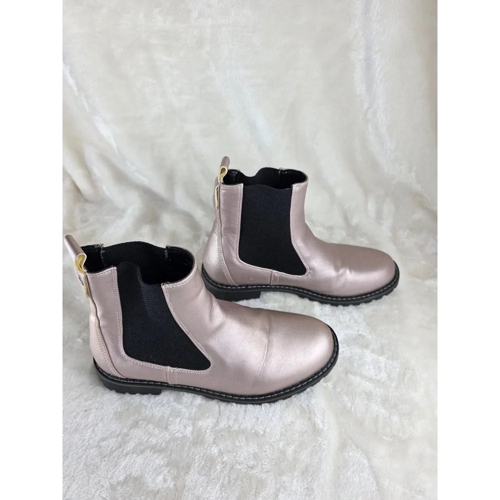 Corkys To Be Honest Metallic Rose Gold Chelsea Boots Lug‎ Sole Size 10